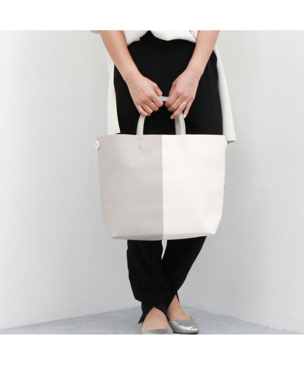 UNBILLION カシュカシュ cachecache / バイカラーフェイクレザートート 