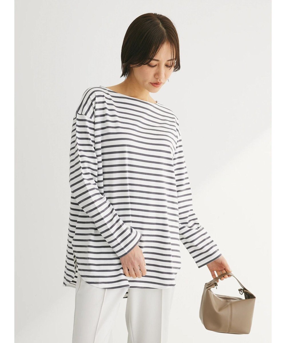 Green Parks ラウンドボーダーリラックスプルオーバー 