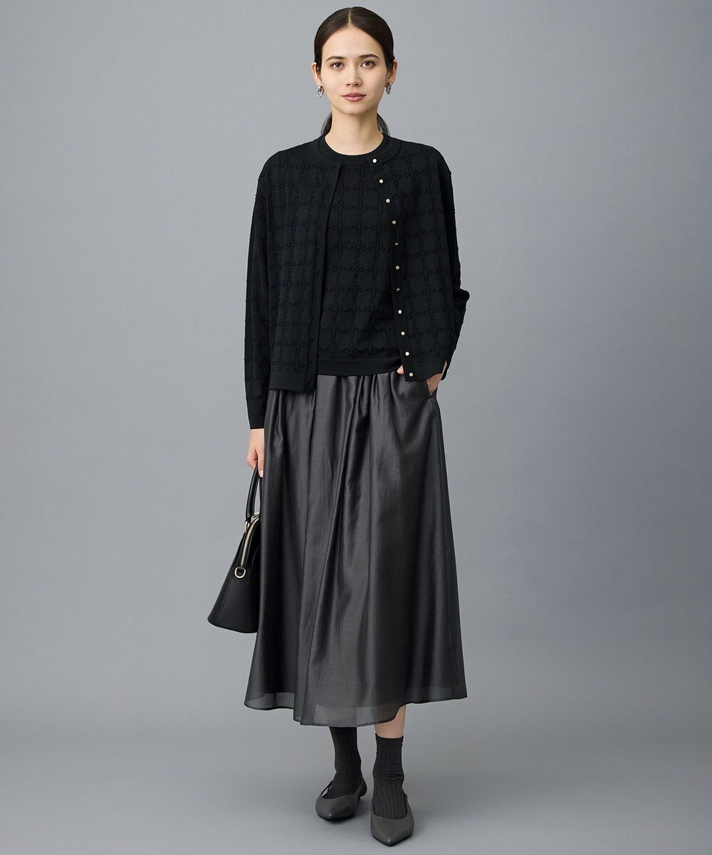 自由区 L ジオメトリックアセテート カーディガン 