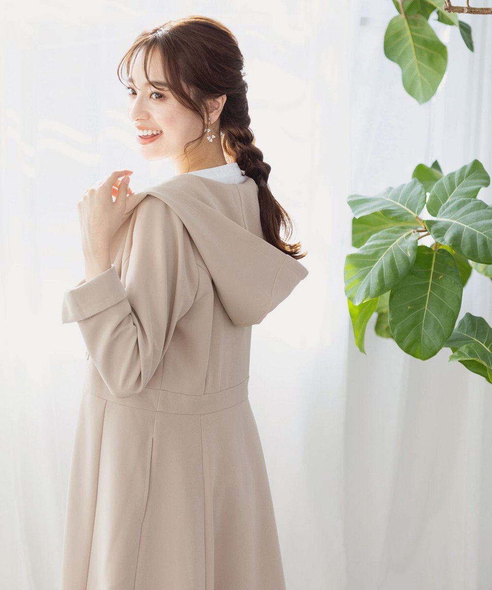 Tiaclasse L 【新色追加・洗える】フーデッドフレアコート 