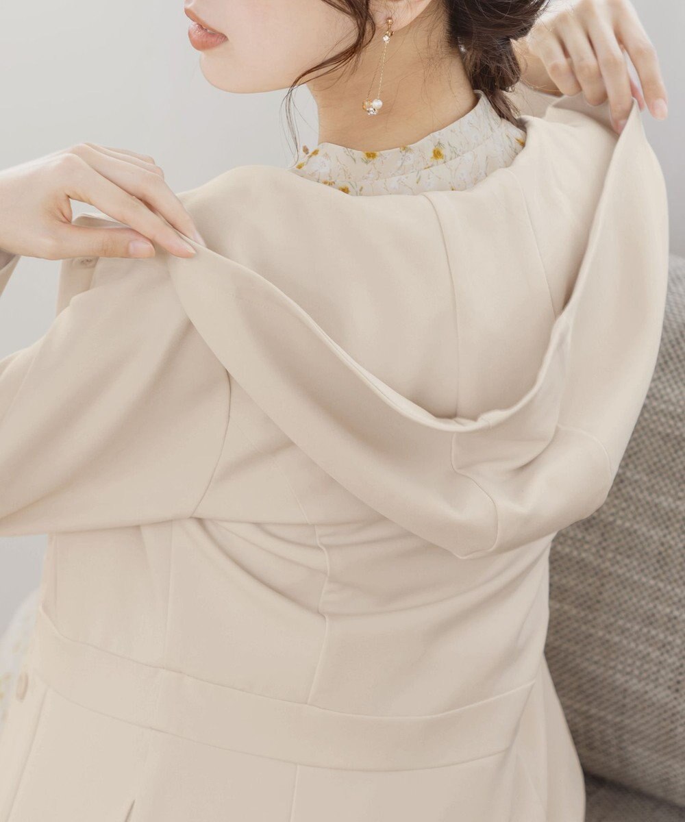 Tiaclasse L 【新色追加・洗える】フーデッドフレアコート 