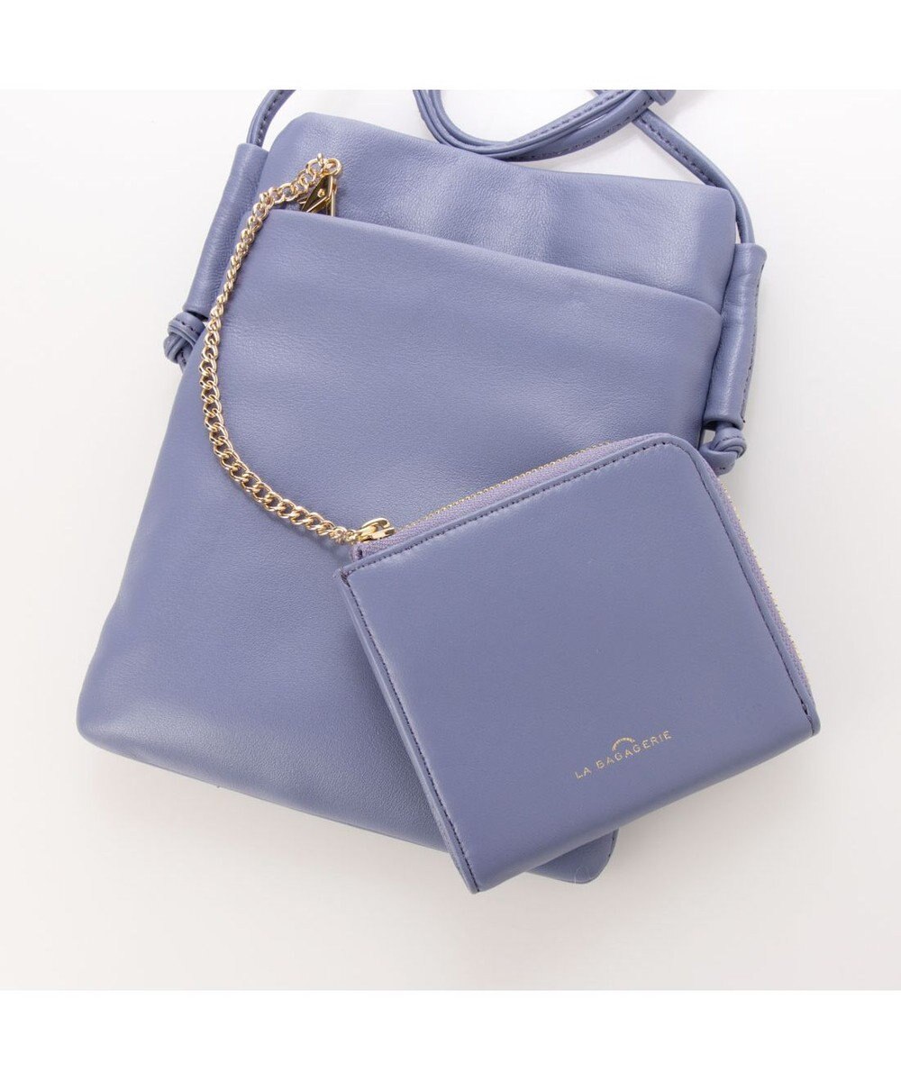 LA BAGAGERIE ミニ財布付き サイドノットショルダー 