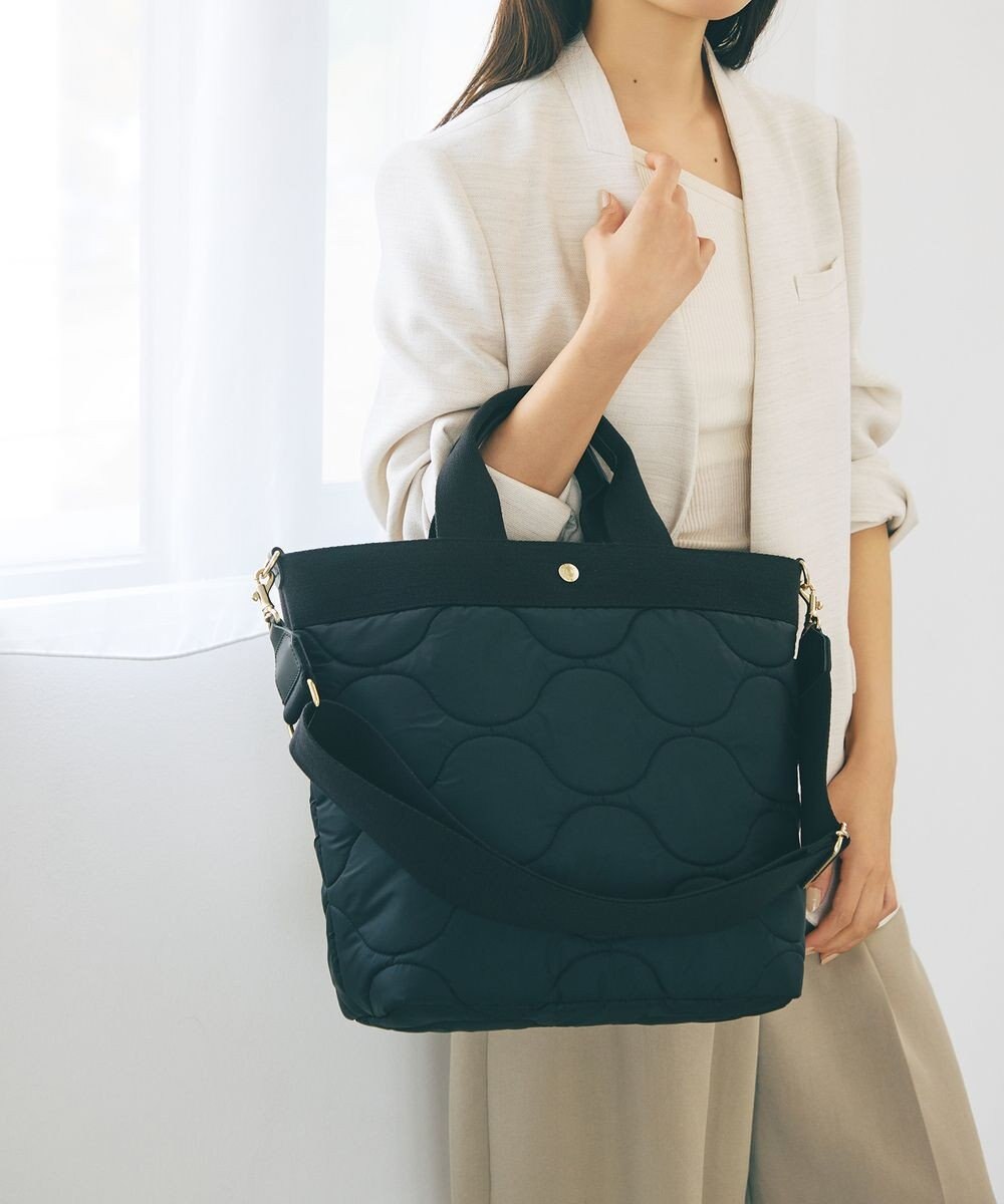 TOPKAPI 【Breath TOPKAPI】RIPPLE リプル キルティング ショルダー付き 縦型 トートバッグ / 撥水 / 軽量 