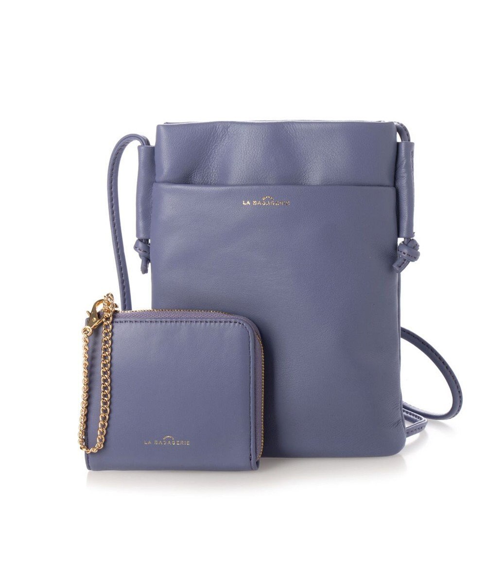 LA BAGAGERIE ミニ財布付き サイドノットショルダー 