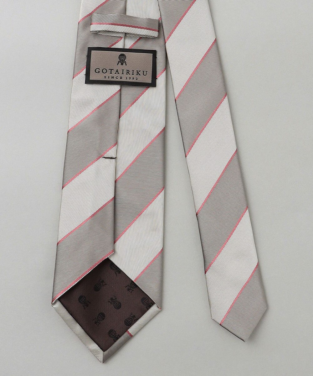 GOTAIRIKU  GOTAIRIKU別注【日本製】シルク ネクタイ_レジメンタル柄 