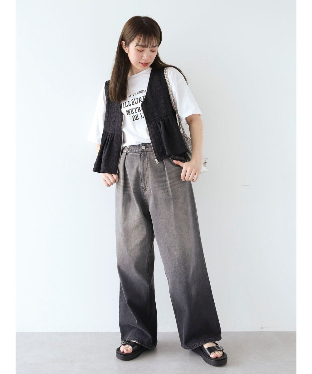 Green Parks ジャガードペプラムＺｉｐベスト 