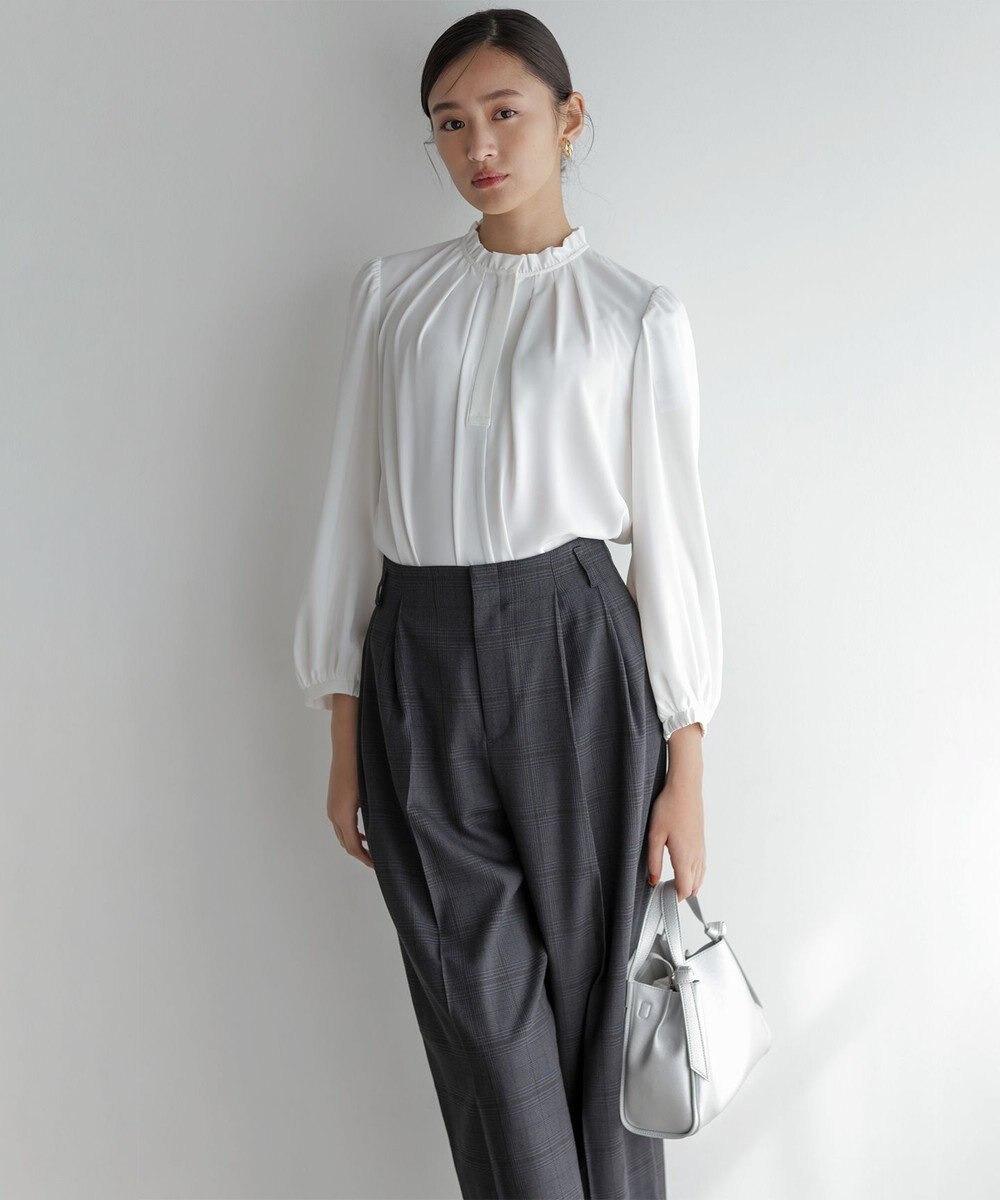 組曲 S ライトデシンフリル襟 ブラウス 