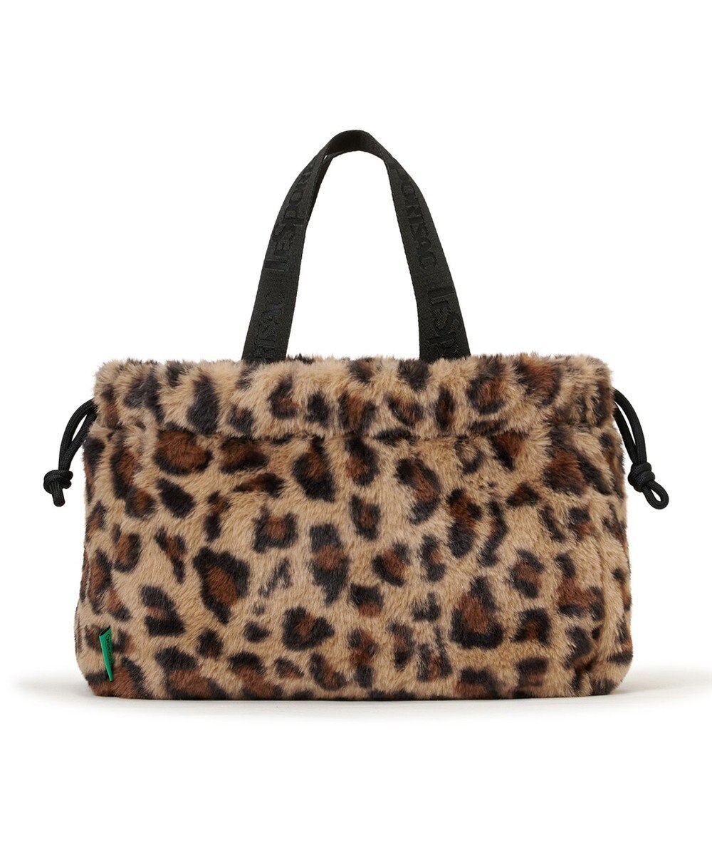 LeSportsac FUR DRAWSTRING TOTE/レオパードフラッフィーファー 