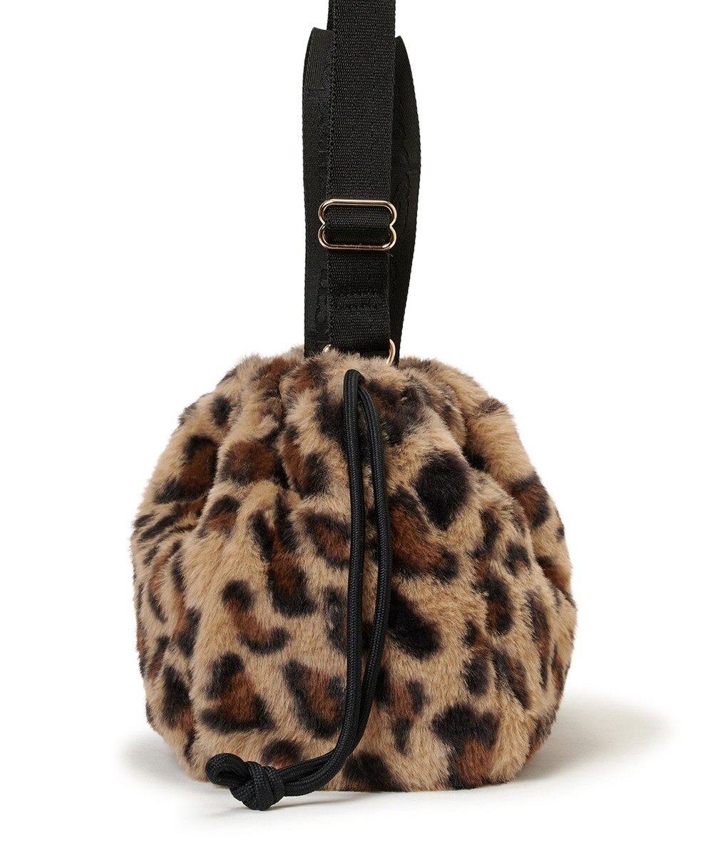 LeSportsac FUR DRAWSTRING TOTE/レオパードフラッフィーファー 