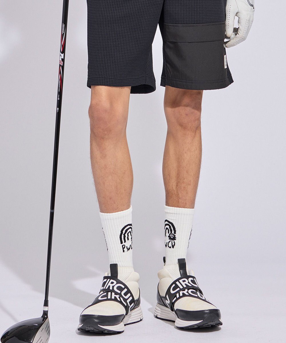 PW CIRCULUS 【虫よけ加工】【MEN】P-MOF ソックス ミドル丈 ゴルフ 