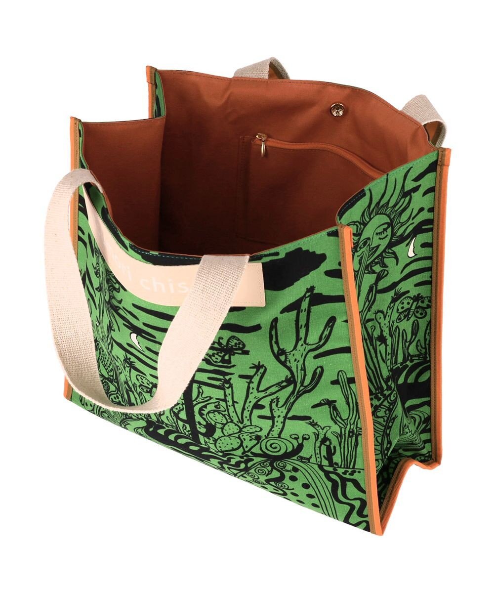 tsumori chisato CARRY サボテンと太陽 トートバッグ Lサイズ　【たっぷり収納】 