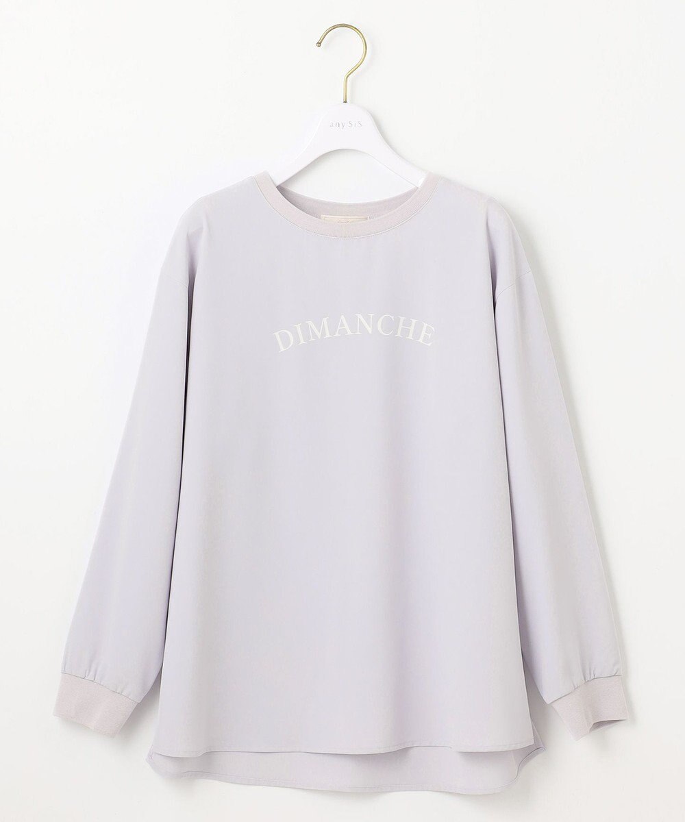 ANY SIS L 【洗える】2wayストレッチジョーゼットロゴ ロンT 