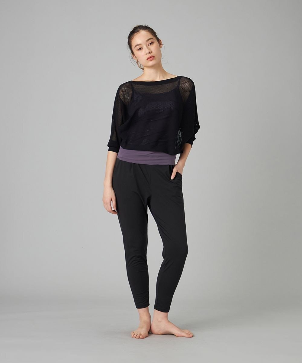 Chacott Chacott BALANCE【ノーソイングニット】７分袖メッシュニットＴシャツ 