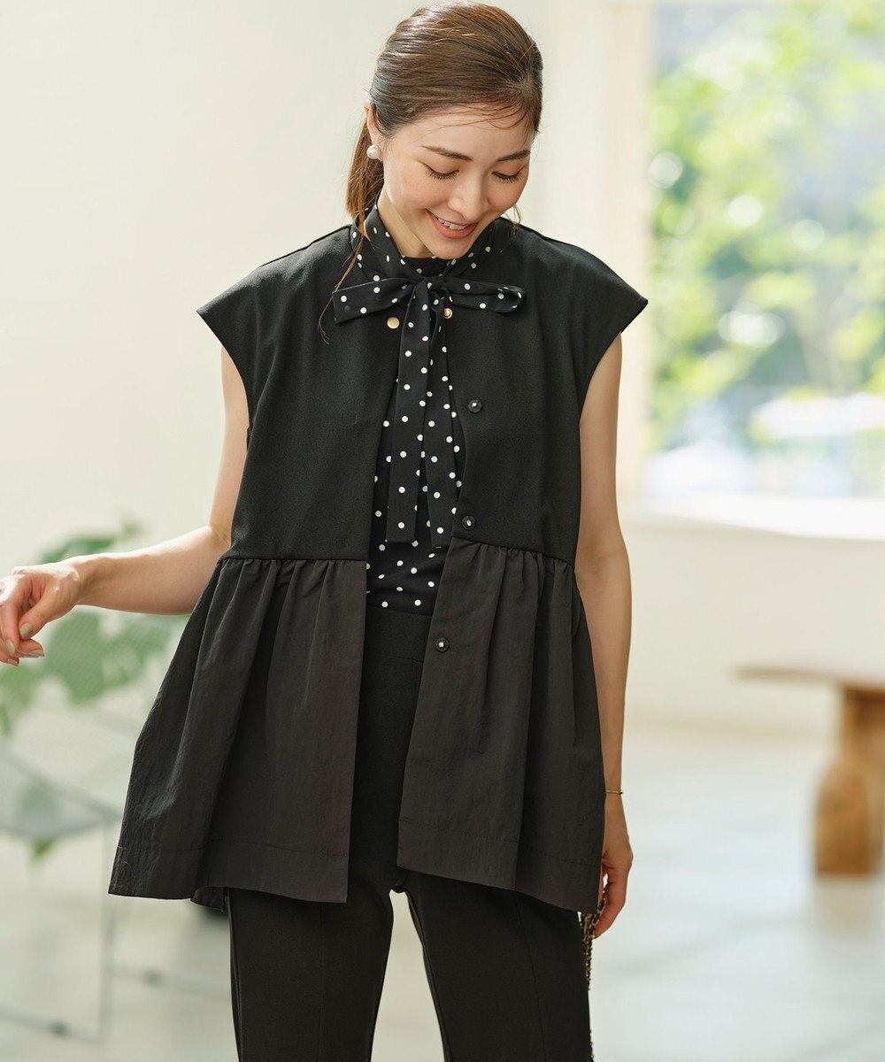 組曲 S 【接触冷感・吸湿・UVカット】ジョーゼットジャージー ジレ 