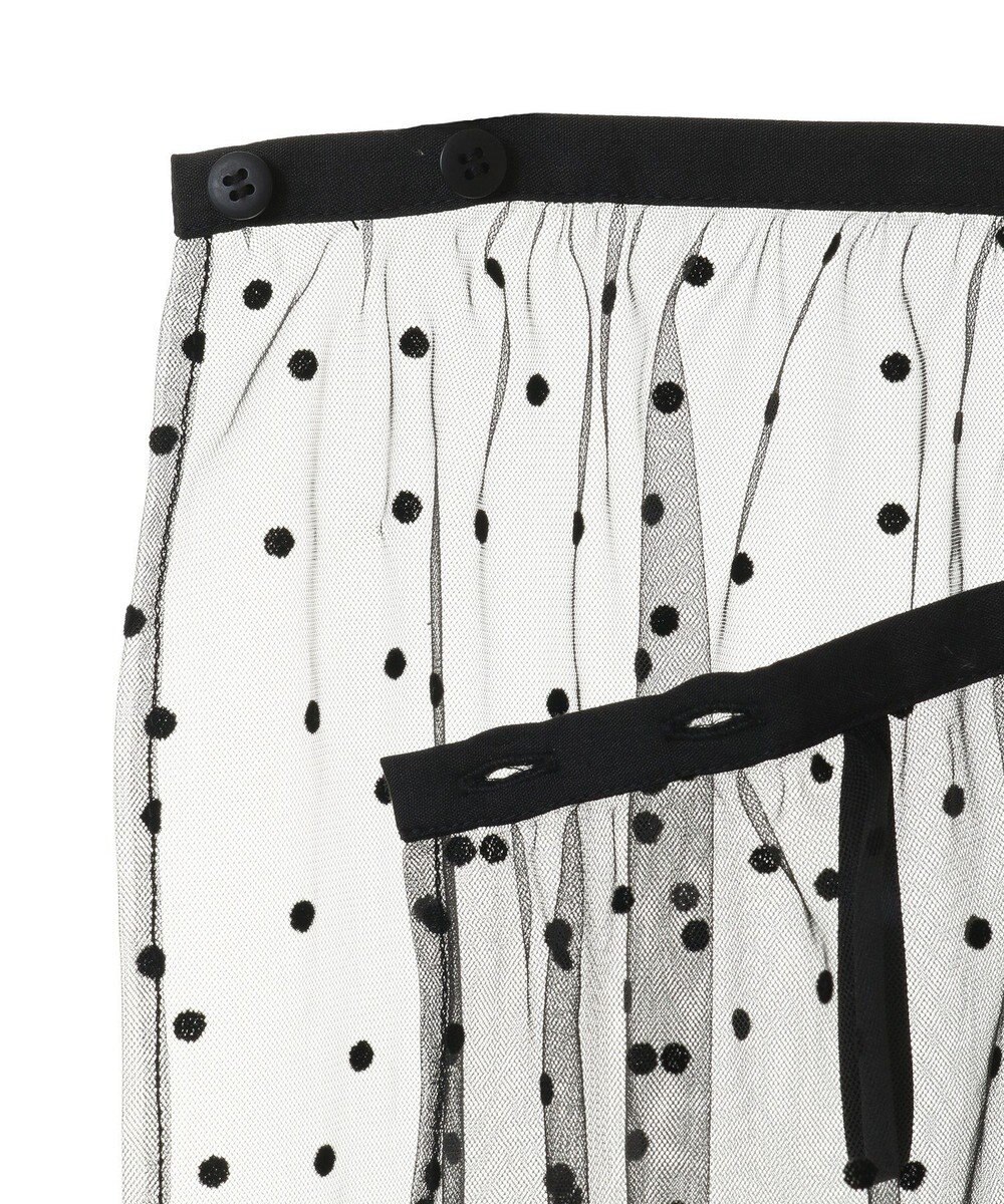 AMERICAN HOLIC ドットフロッキーレイヤードチュールスカート 