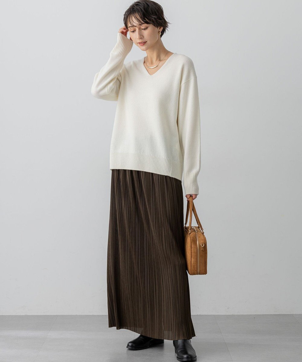 23区 S 【SLOW/一部店舗限定】トリコットプリーツ Iライン スカート 