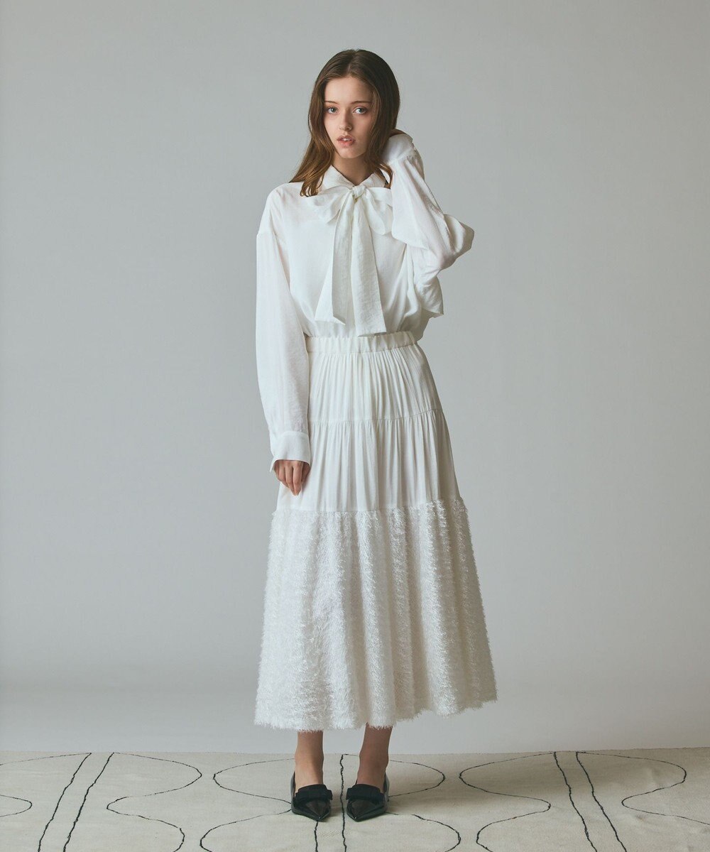 GRACE CONTINENTAL フェザージャガードコンビスカート 