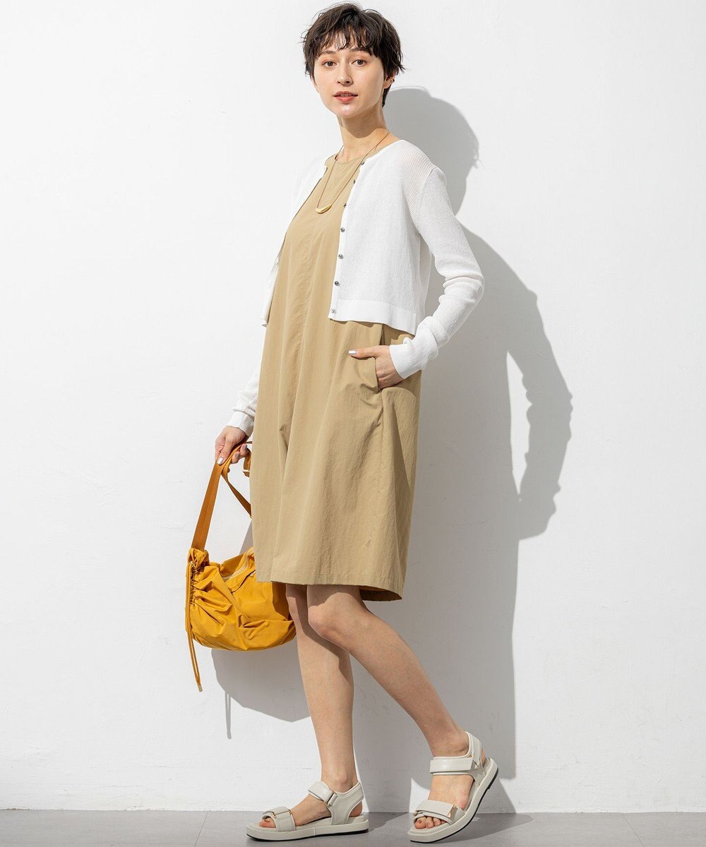 23区 L 【SLOW/一部店舗限定】UVカット/撥水/接触冷感 ナイロンタスランタフタ オールインワン 