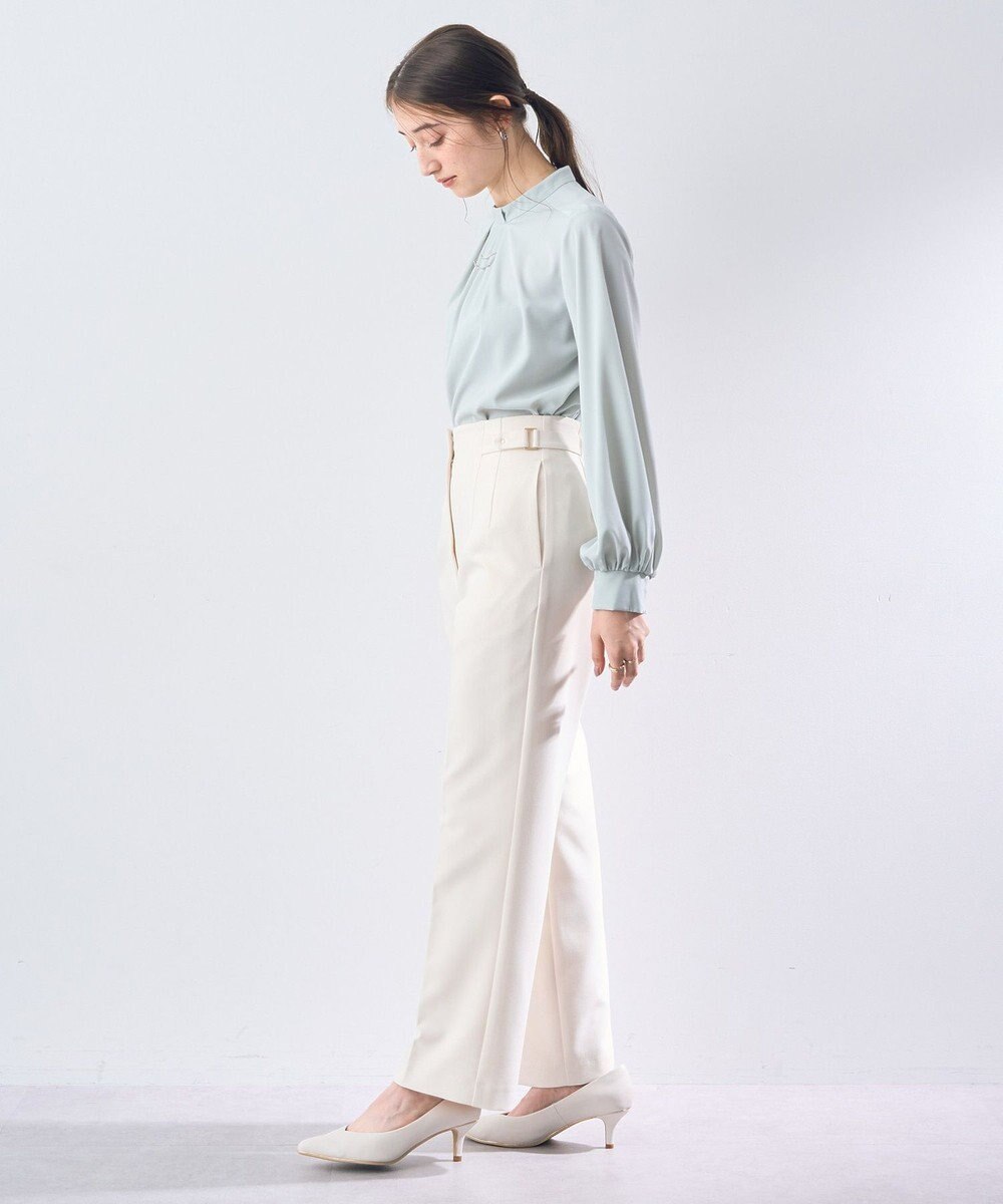 YECCA VECCA サイドベルテッドハイウエストパンツ 