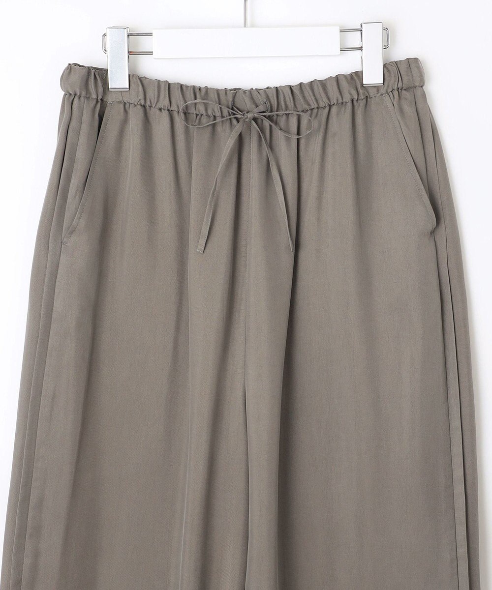 23区 【SLOW/一部店舗限定】キュプラフィブリルクロス サイドライン ワイドパンツ 