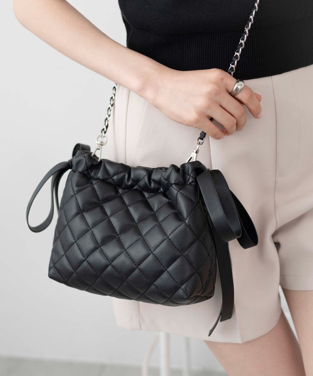 WEGO サイドリボンキルティングショルダー 