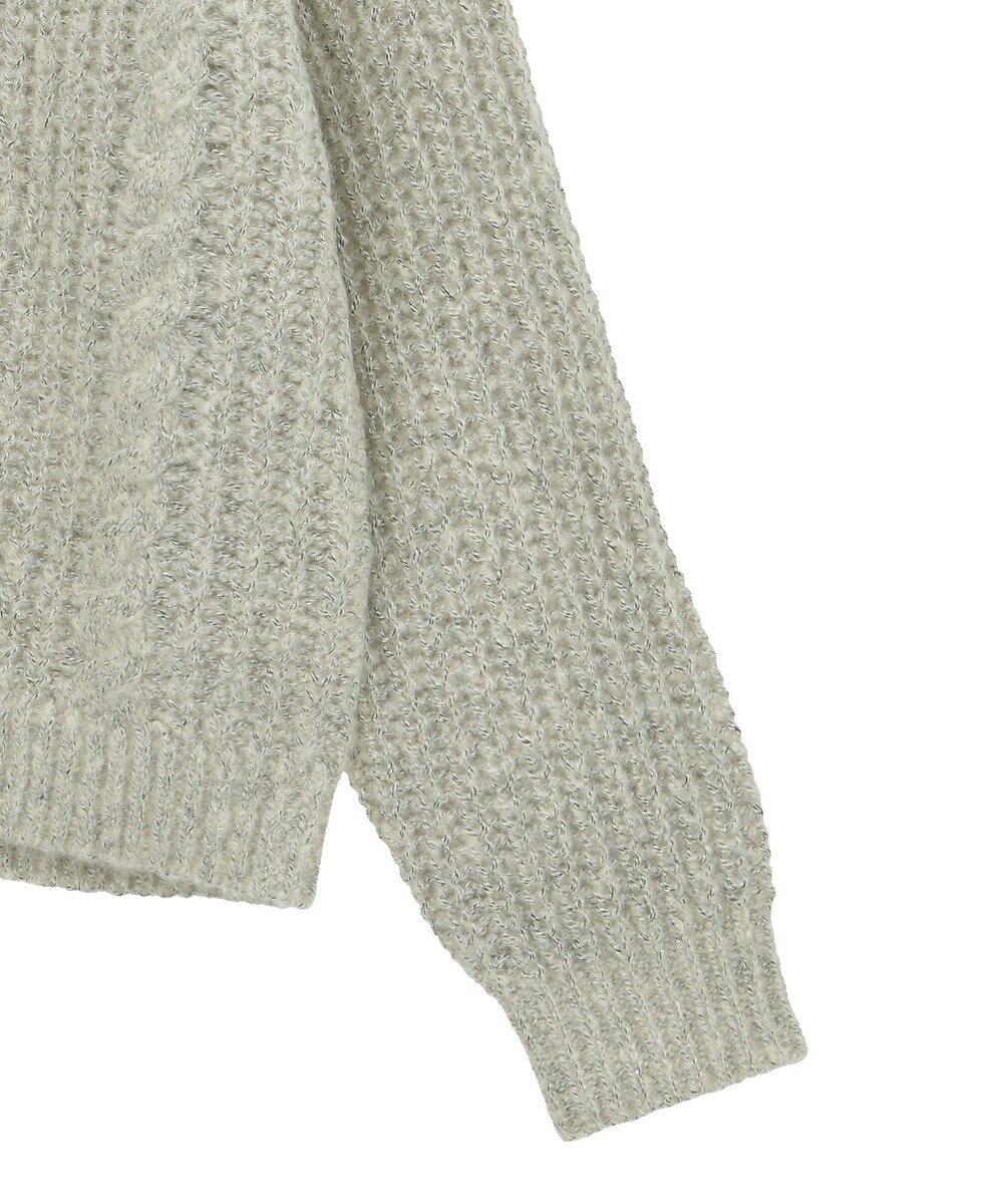 Green Parks 衿付きケーブルｚｉｐカーディガン 