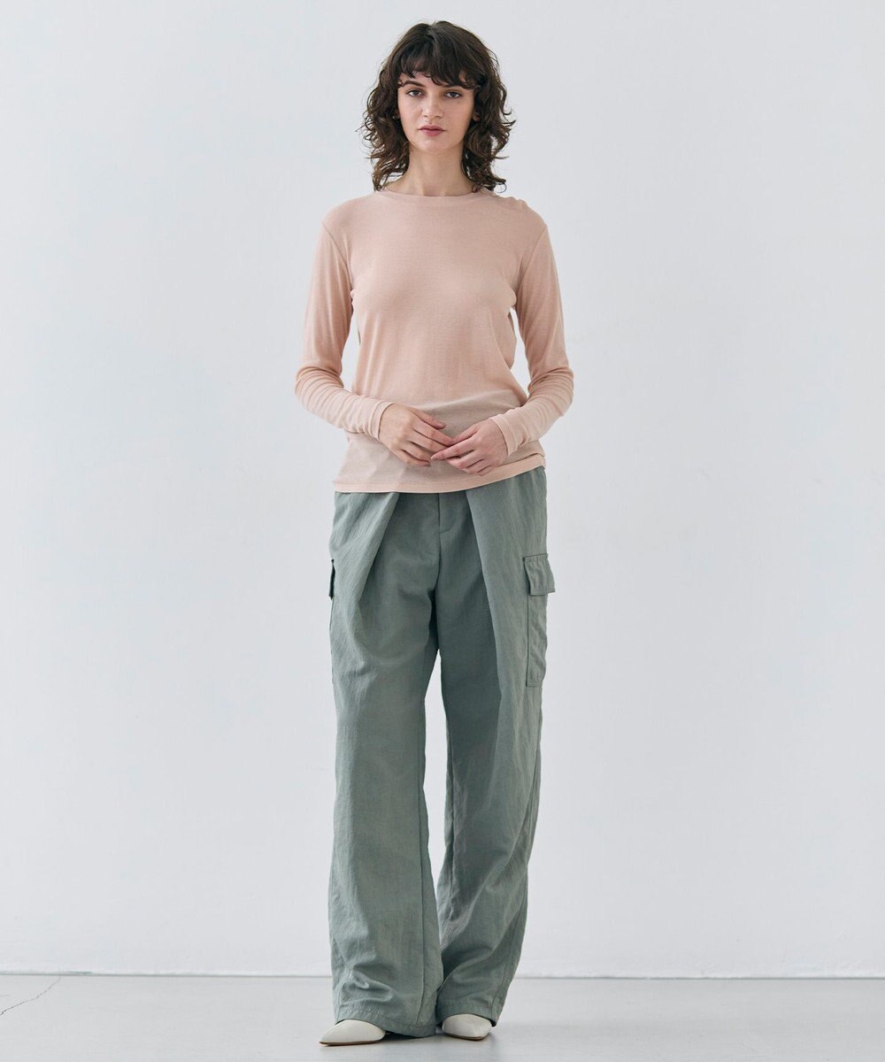 BEIGE， 【洗える】SORE / コットンシアークルーネックカットソー 