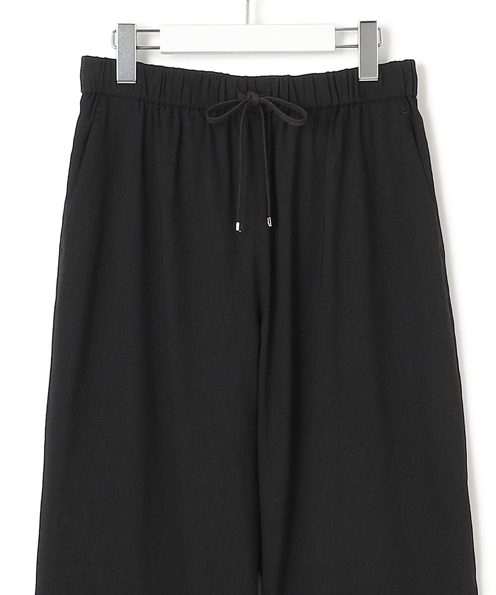 23区 【洗える】リネンレーヨンストレッチ ドロスト ワイド パンツ 