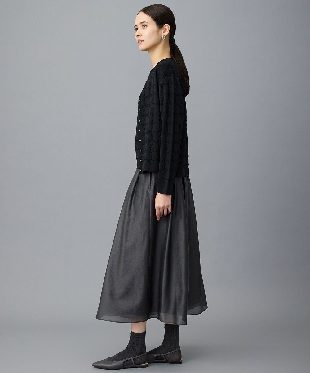 自由区 L ジオメトリックアセテート カーディガン 