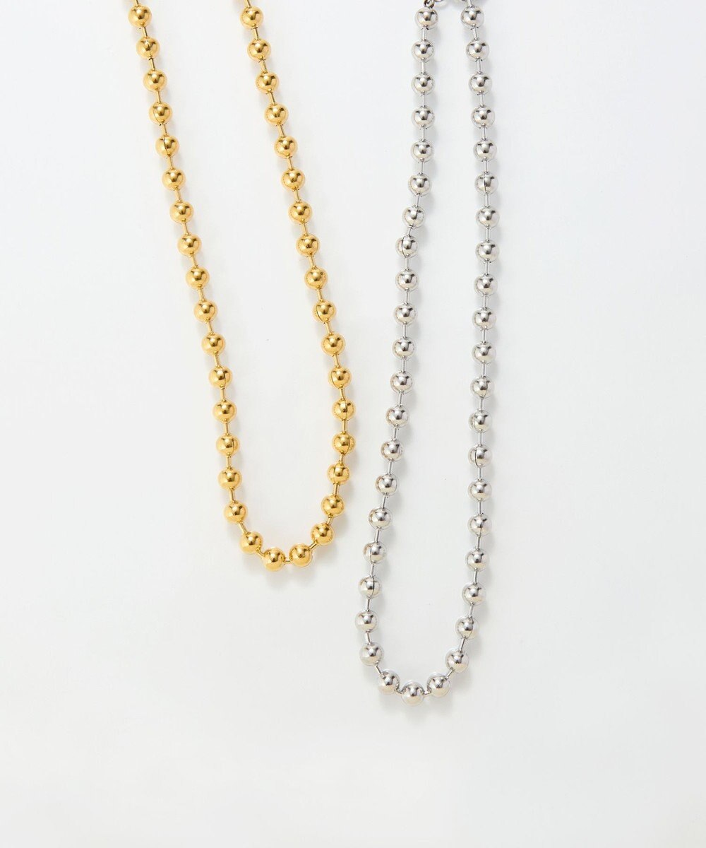 Phoebe 【金属アレルギー対応】ドットラインネックレス　ゴールド/ステンレス 