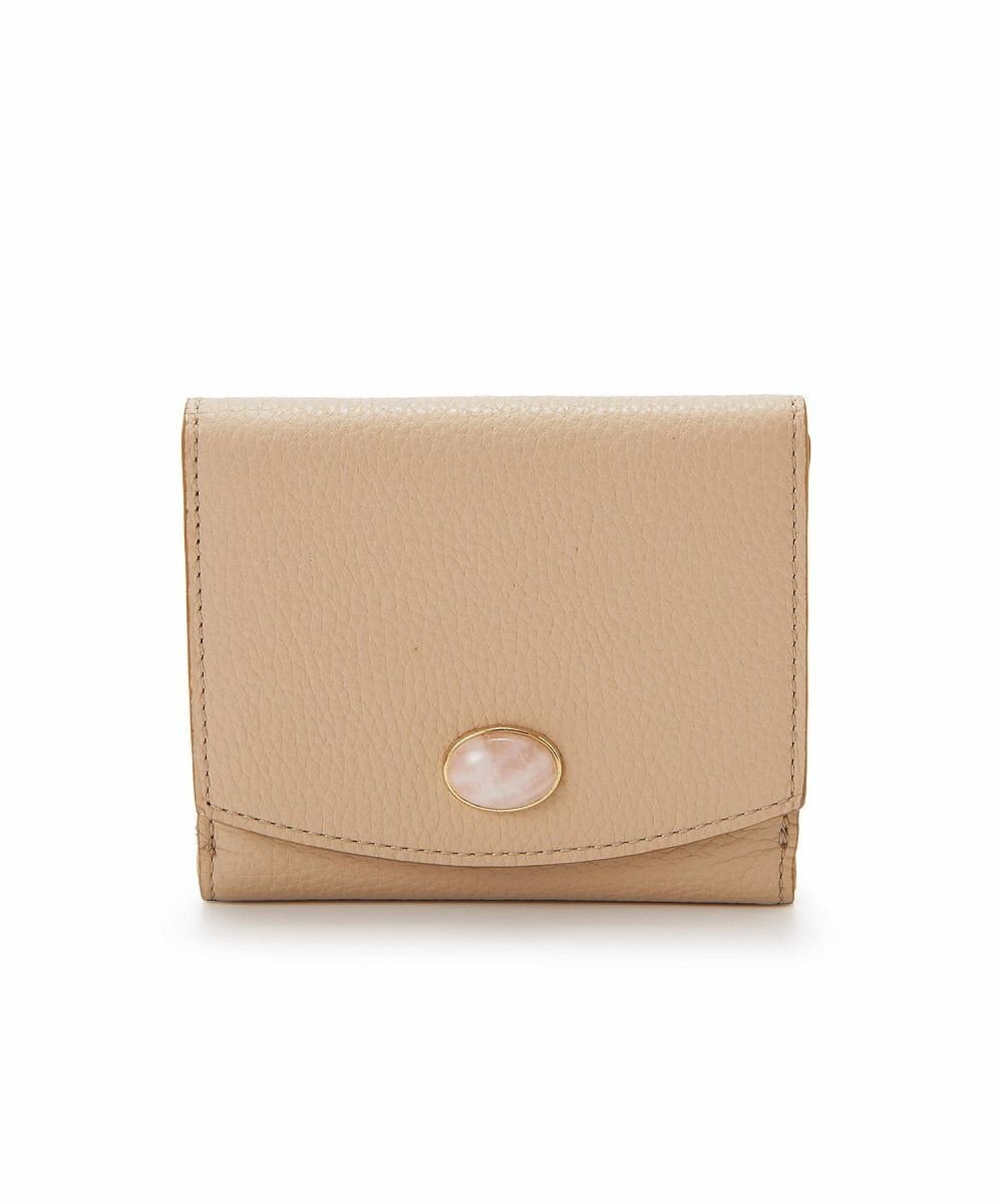 TOPKAPI 【TOPKAPI】gemdrops ジェムドロップ ミニエンボスレザー 天然石 二つ折り 財布 