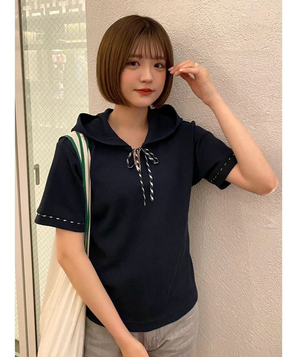 Green Parks チェックポイントワッフルプルオーバー 