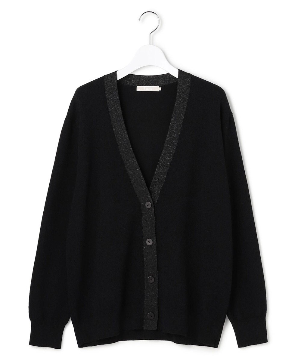 ICB L 【洗える】 ウールテンセルミニブークレ カーディガン 