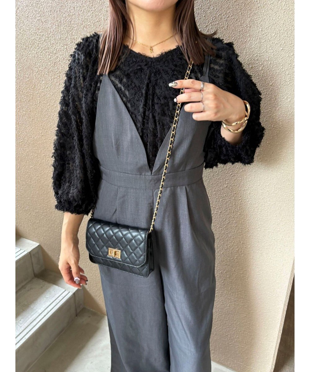 Green Parks AnriettMusee カットジャガードタックブラウス 