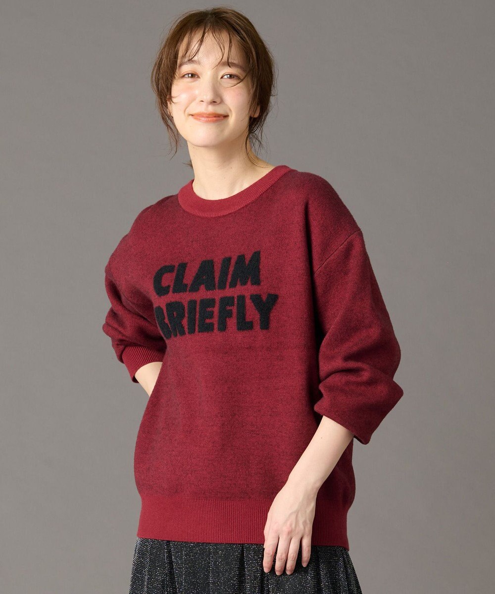 ANY L スウェットライクフェザーロゴニット 