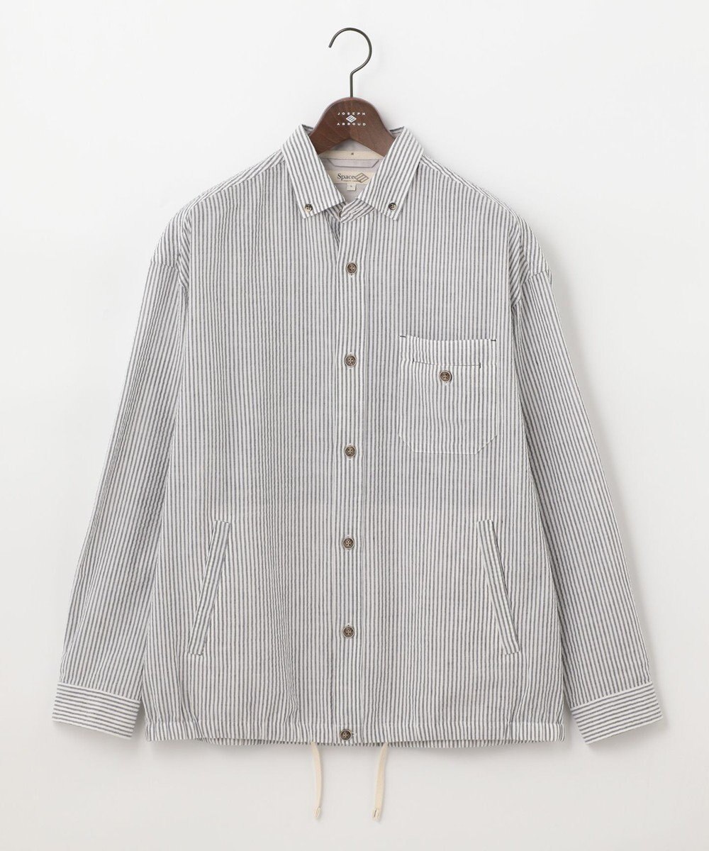 JOSEPH ABBOUD MOUNTAIN 【SPACE／UNISEX】オーガニックコットンリネンドライサッカー シャツ 