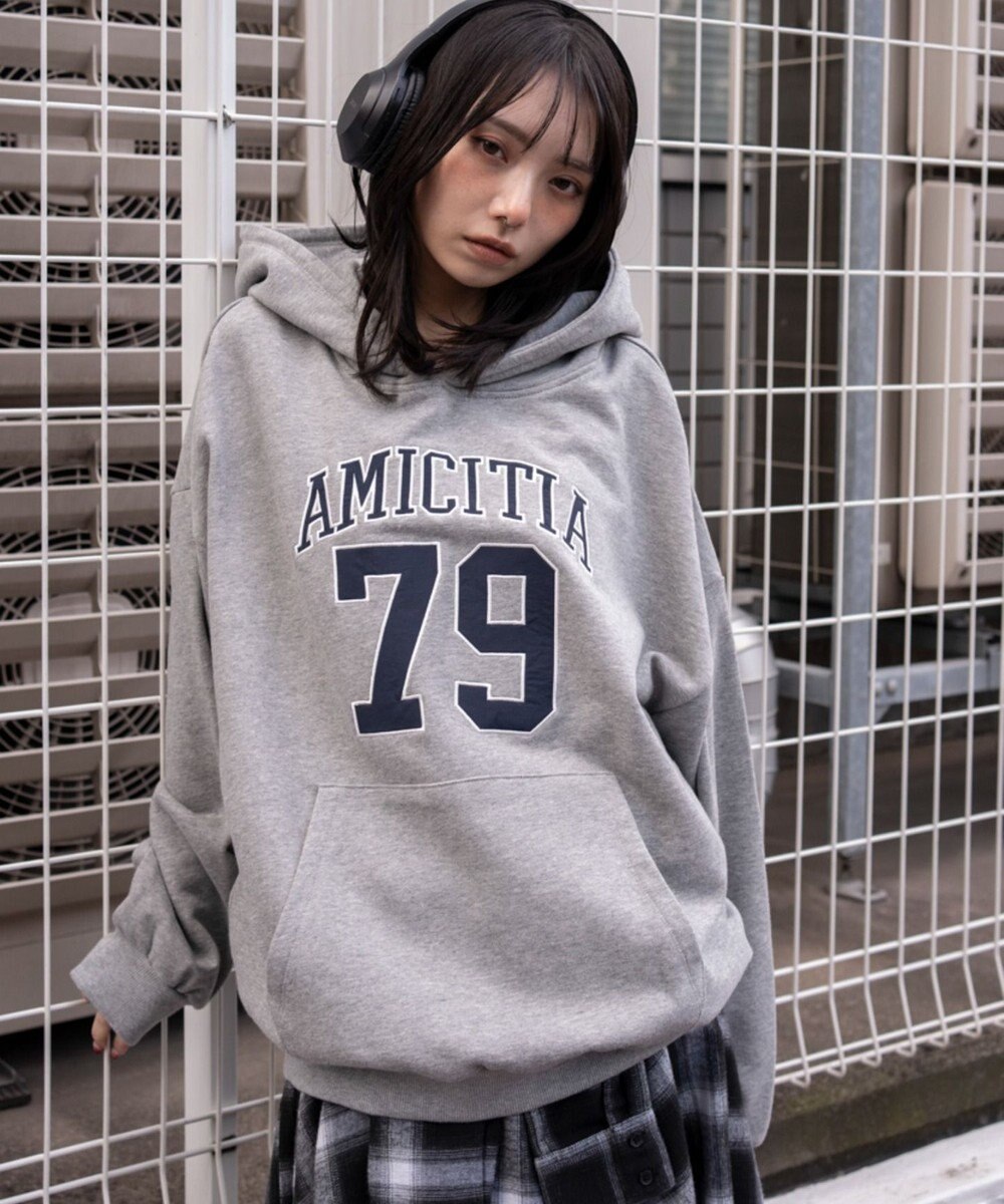 WEGO グラフィックビッグプルパーカー 