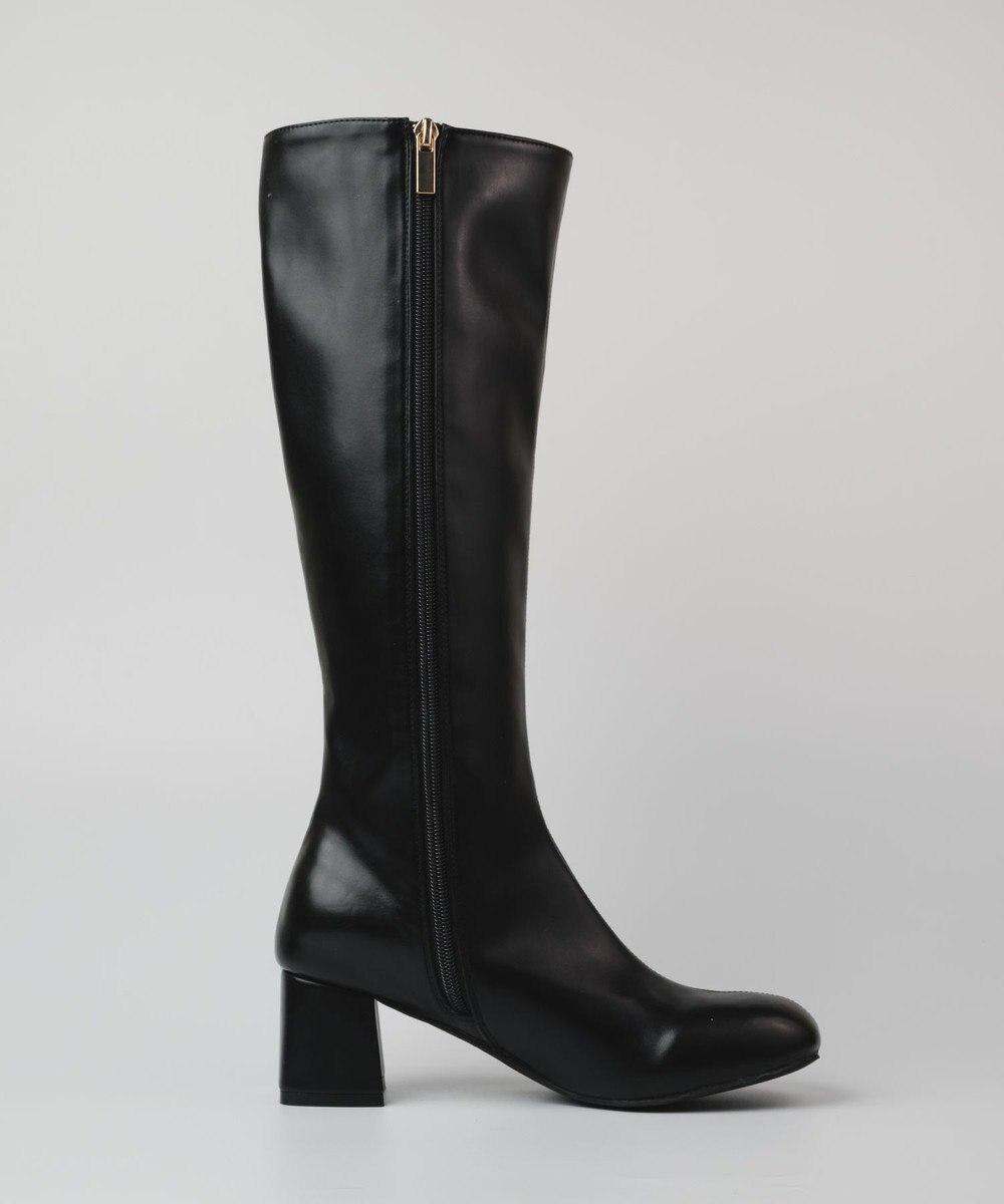 BONTRE 【PRECIEUX JOUET/プレシュウジュエ】オブリークジップロングブーツ 