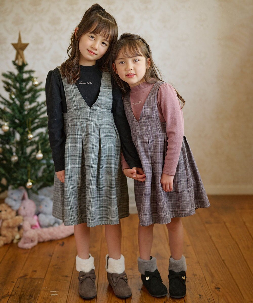 ANY KIDS ドッキングチェックワンピース 