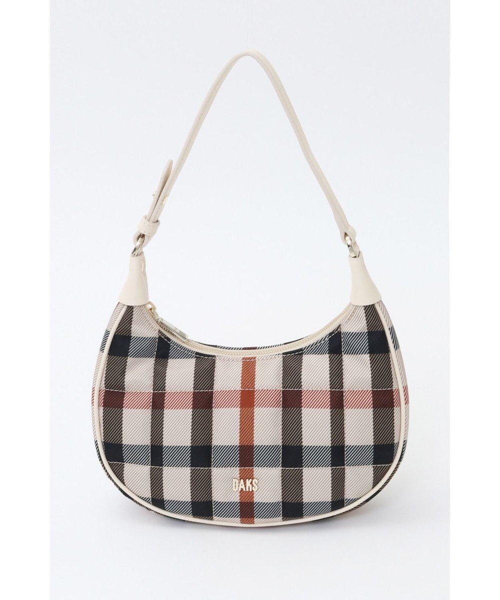 DAKS MABELハウスチェックハーフムーンハンドバッグ 