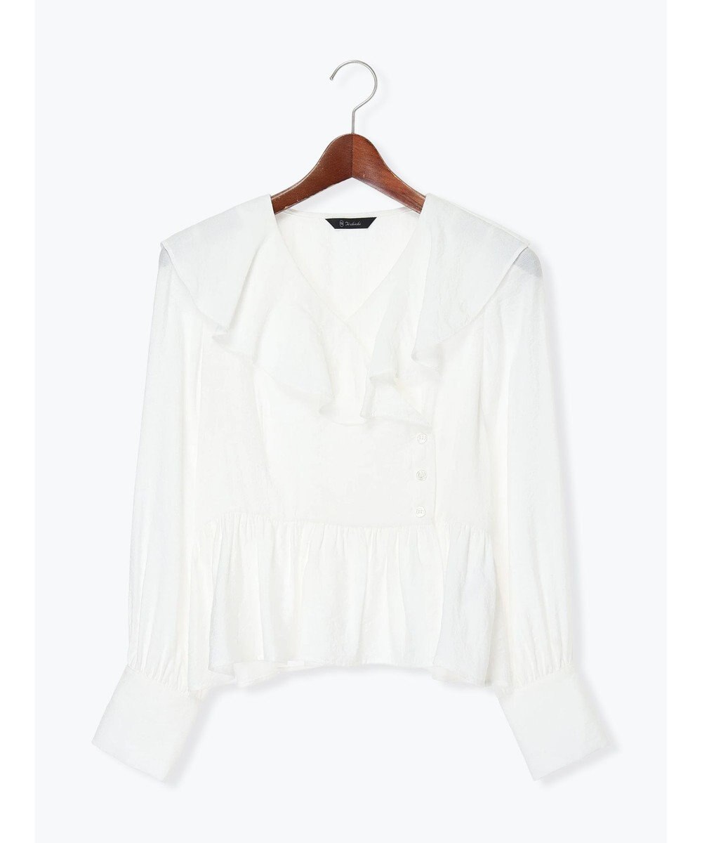 Te chichi ラッフルフリルペプラムブラウス 