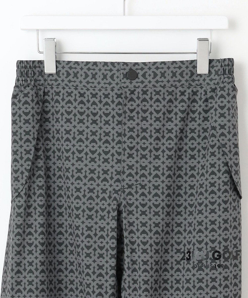 23区GOLF 【MEN】モノグラム レインパンツ  2WAYストレッチ 透湿防水 防風 撥水 ポケッタブル 