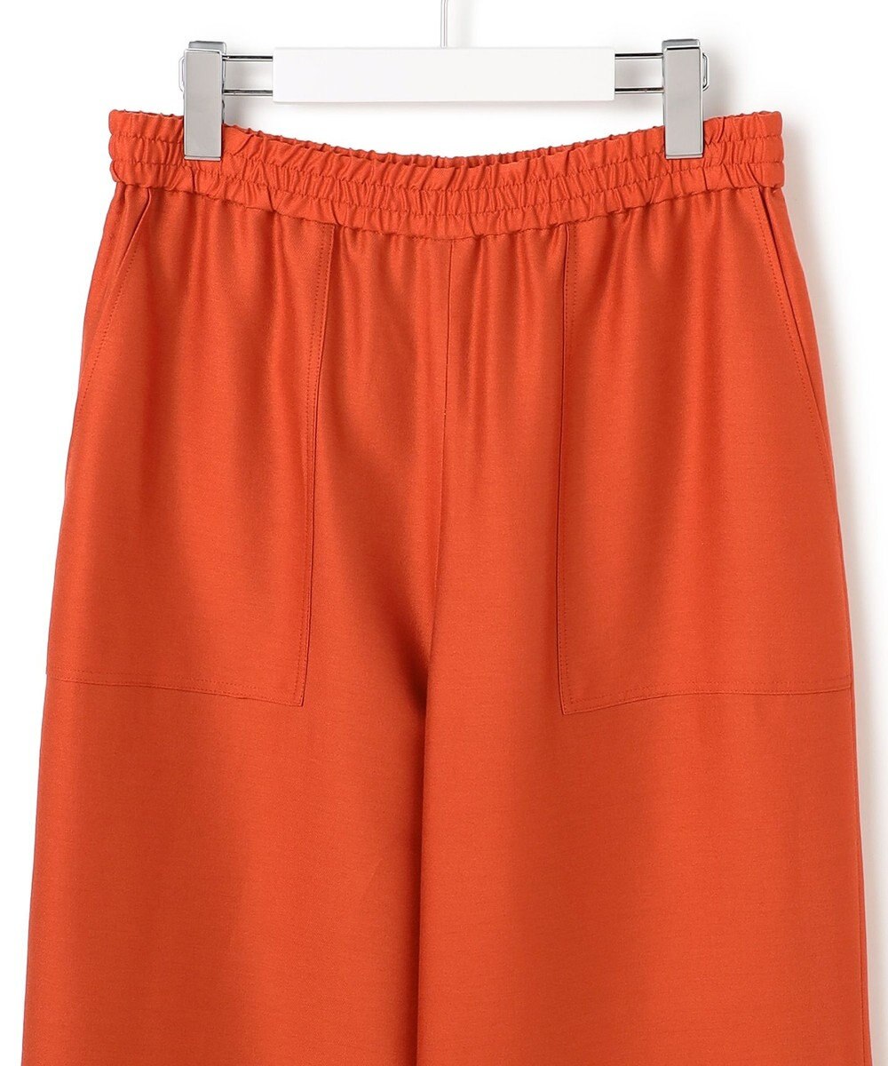 ICB 【洗える】ウールワッシャーツイル ワイドストレートパンツ 