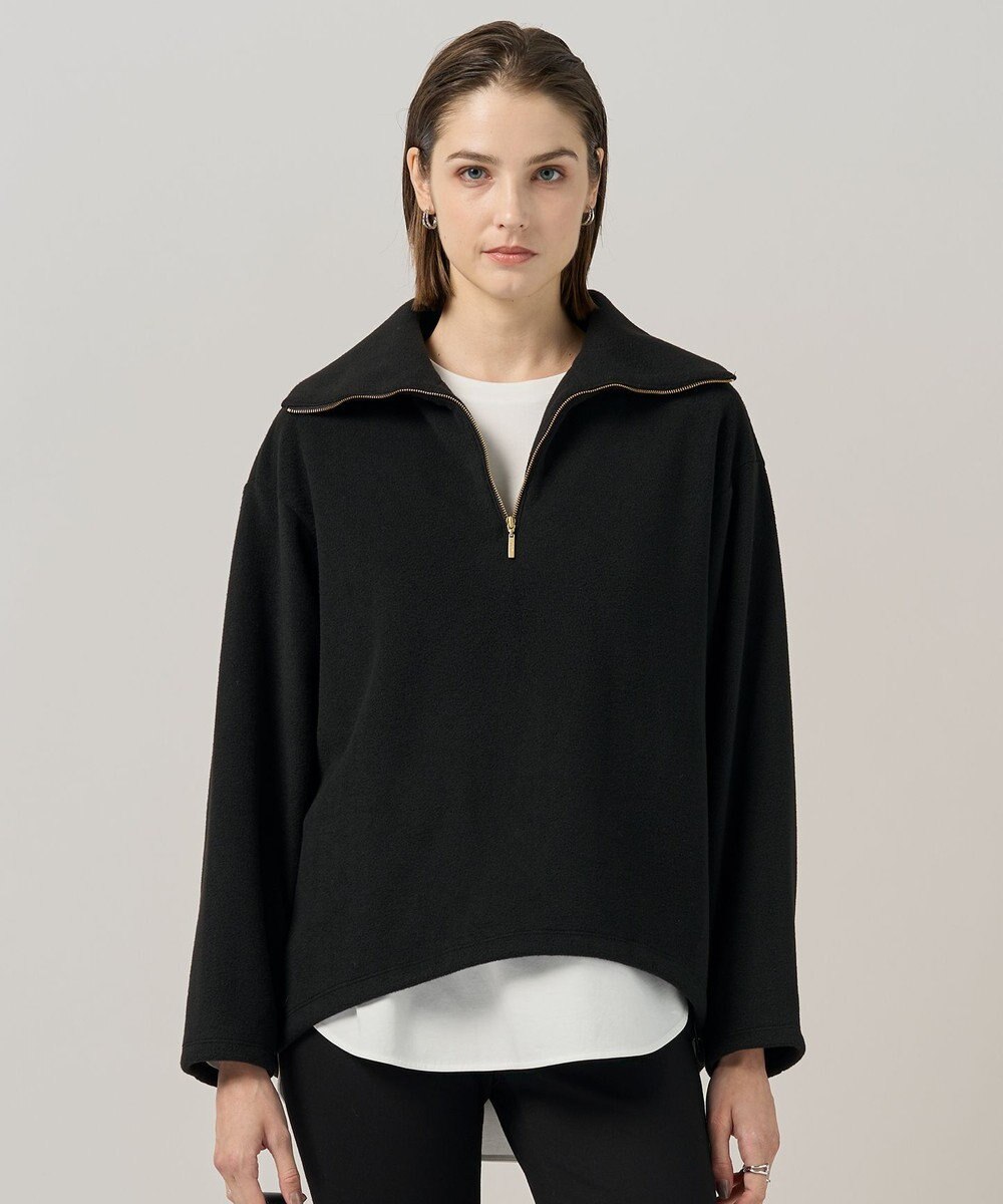 ICB L 【洗える】 トスカーナフリース ハーフジッププルオーバー 