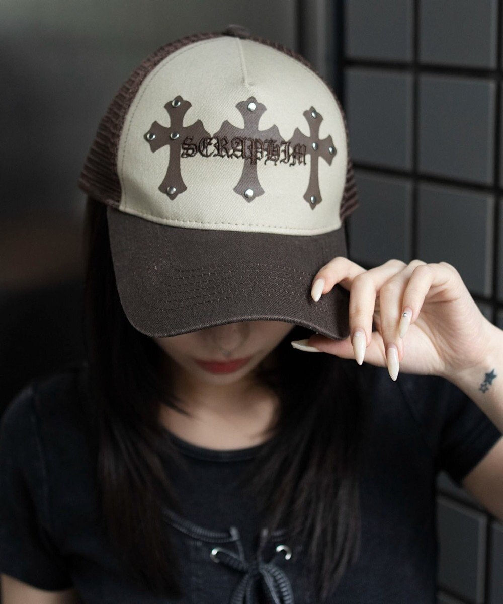 WEGO クロススタッズメッシュキャップ 