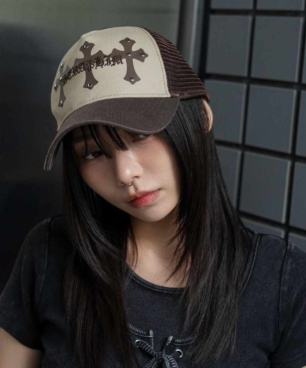 WEGO クロススタッズメッシュキャップ 