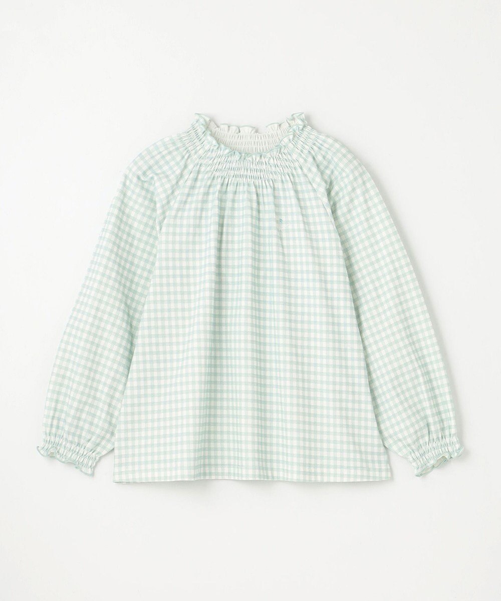 組曲 KIDS 【110-140㎝】シャーリングチェック トップス 