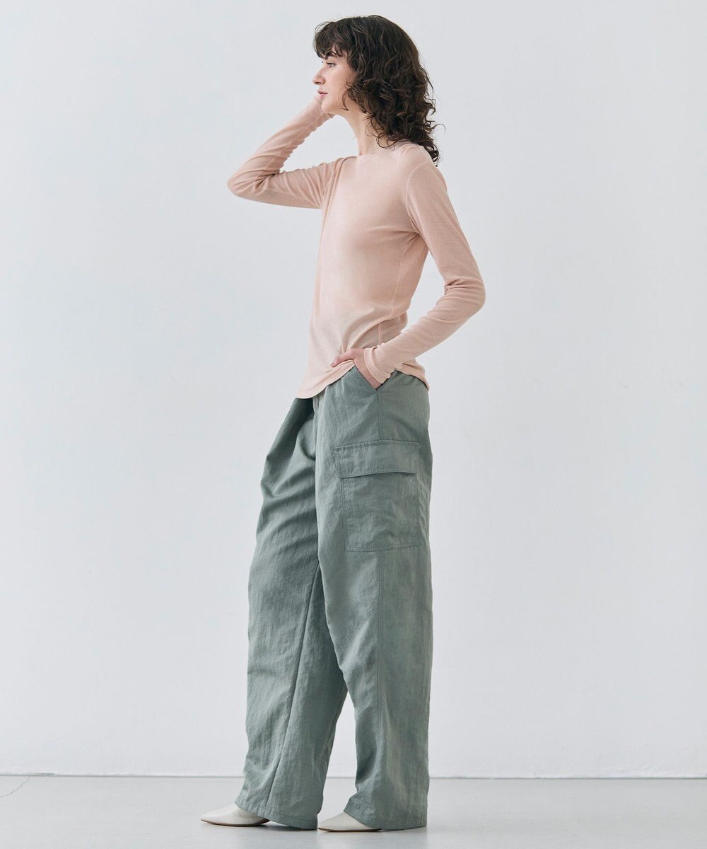 BEIGE， 【洗える】SORE / コットンシアークルーネックカットソー 