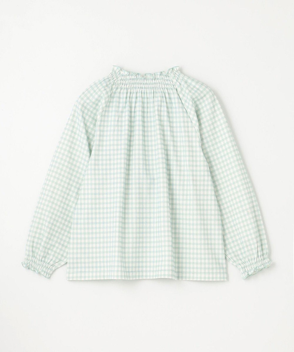 組曲 KIDS 【110-140㎝】シャーリングチェック トップス 