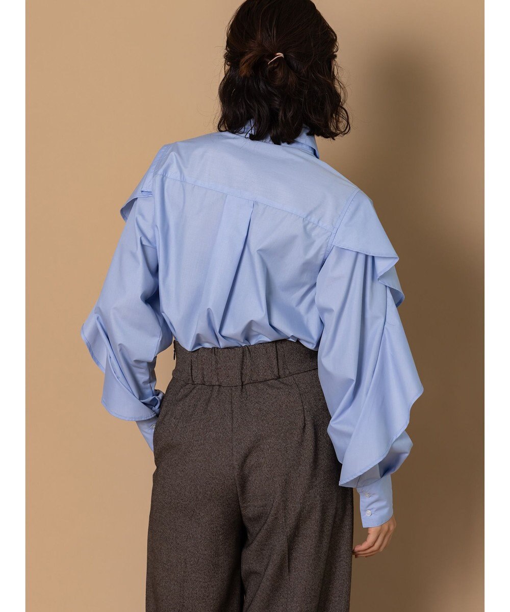 Te chichi 【泉 里香さん着用・Oggi.jp10/23掲載】ラッフルスリーブシャツ 